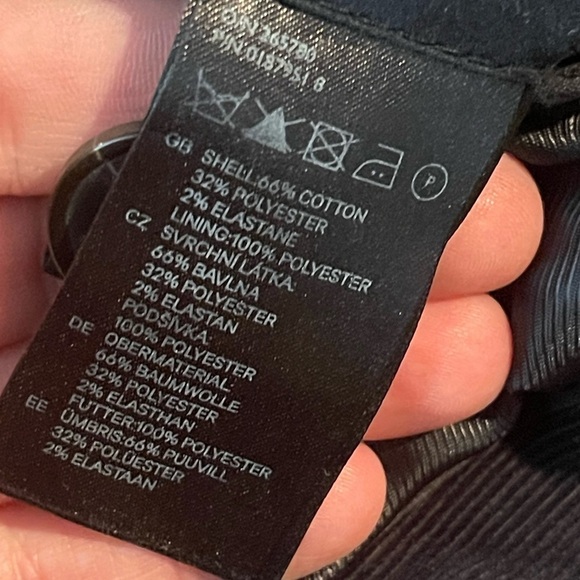 H&M black coduroy blazer jacket - Picture 4 of 7